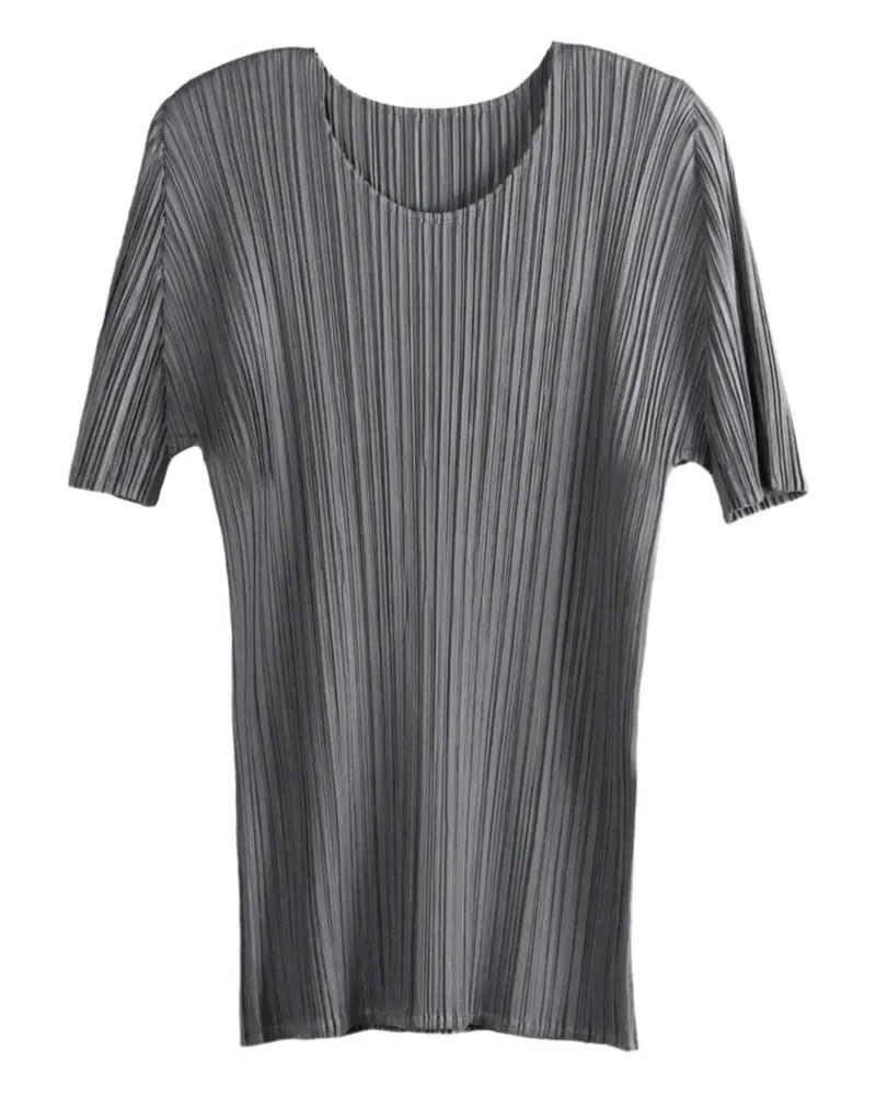 Issey Miyake Plissiertes Oberteil - Grau Grau
