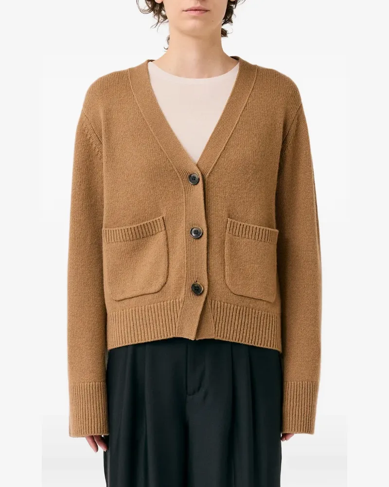 Lisa Yang Danni Cardigan mit V-Ausschnitt - Braun Braun