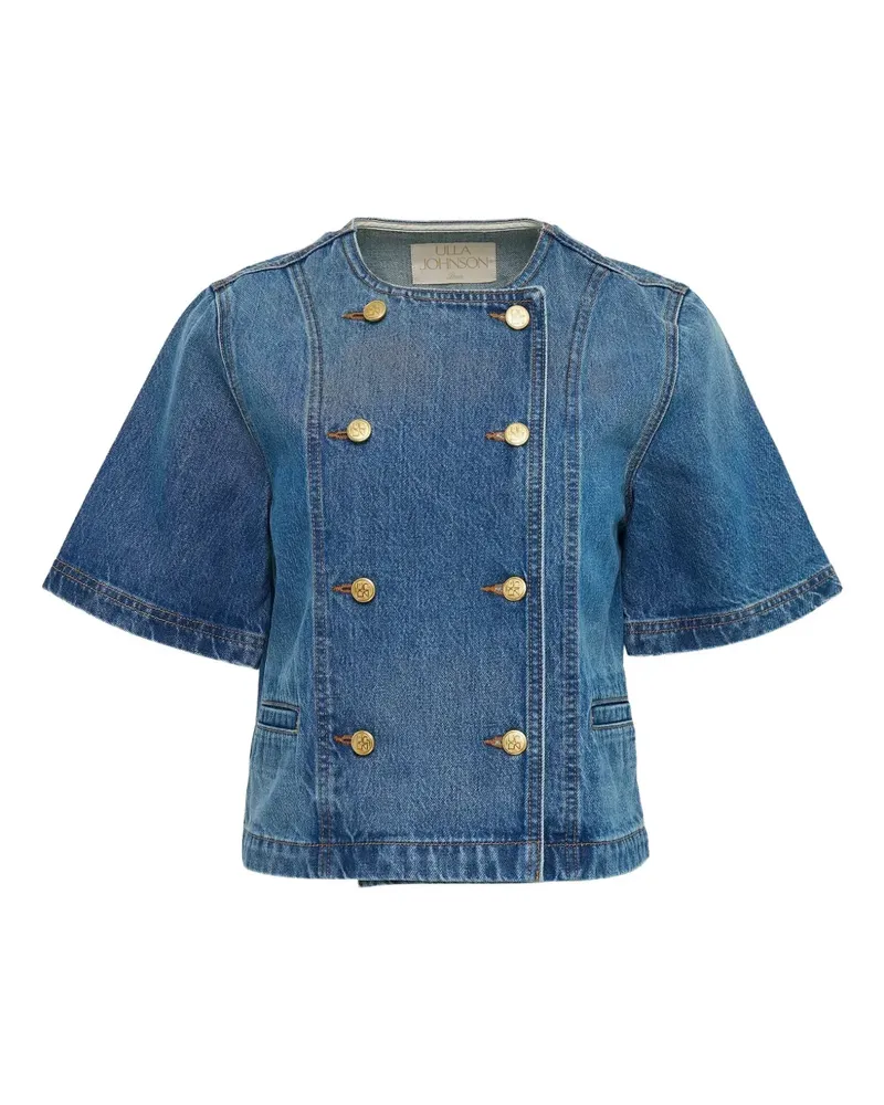Ulla Johnson double-breasted short-sleeve jacket - Blau Blau