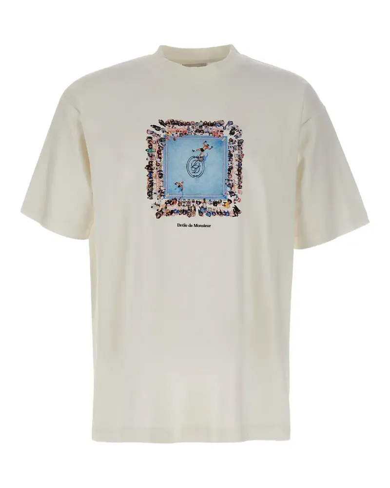 Drôle de Monsieur Boxers Ring T-Shirt mit Print - Weiß Weiß