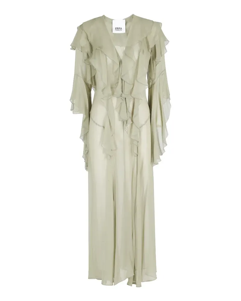 Erika Cavallini ruffled maxi dress - Grün Grün