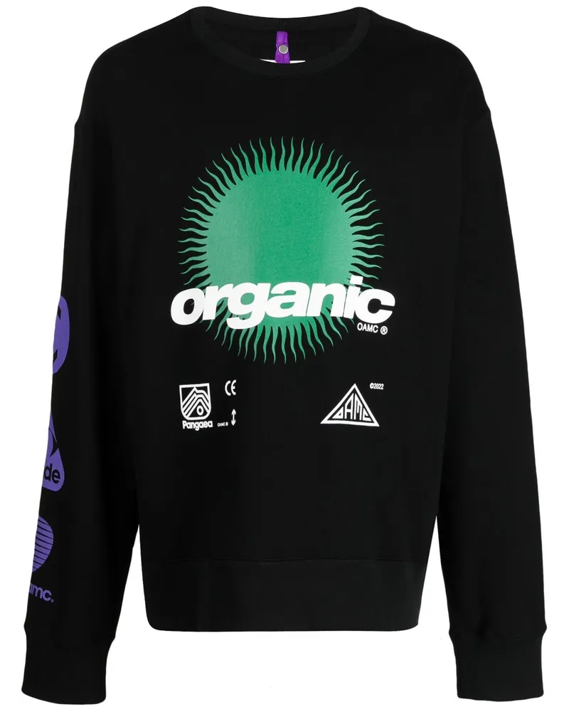 OAMC Sweatshirt mit grafischem Print Schwarz