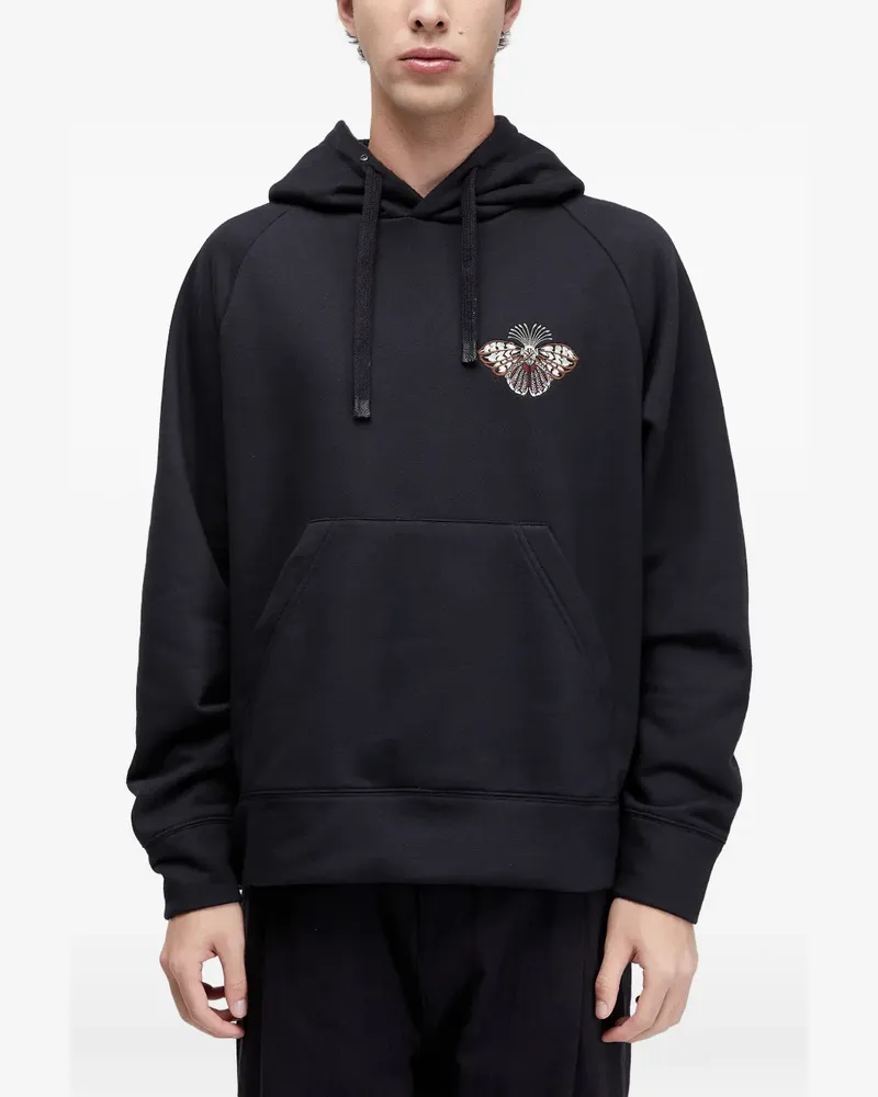 Osklen Hoodie mit aufgesticktem Schmetterling - Schwarz Schwarz
