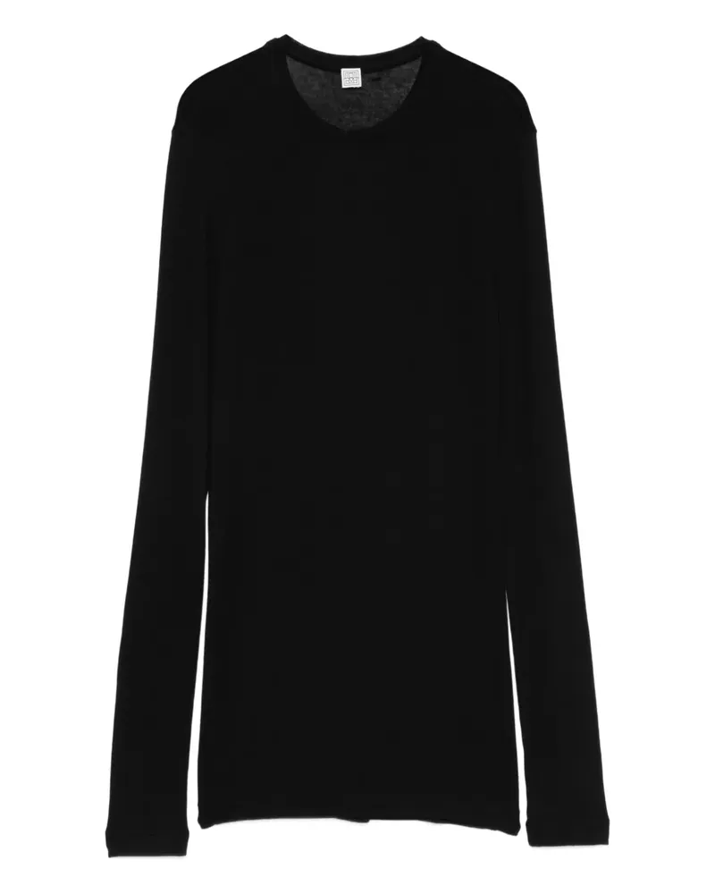 Totême Klassisches Langarmshirt - Schwarz Schwarz
