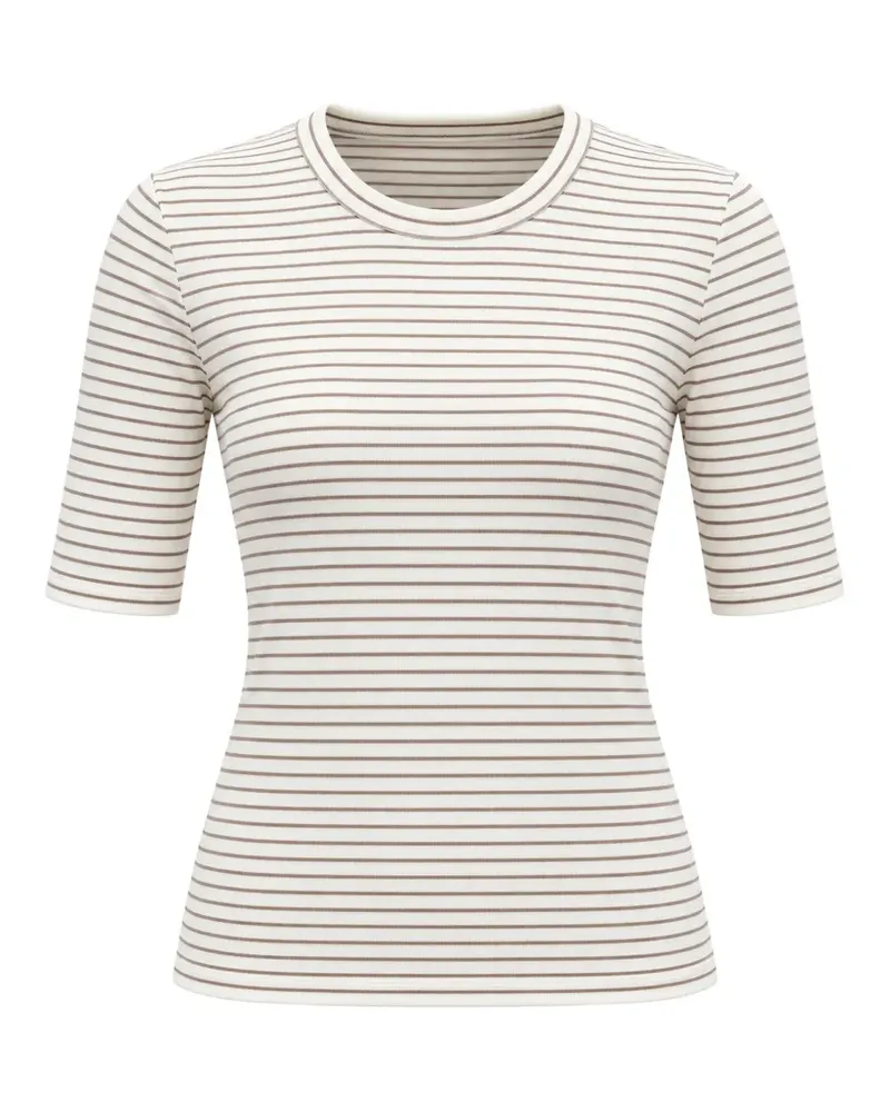 Vince Geripptes T-Shirt mit Streifen - Grün Grün