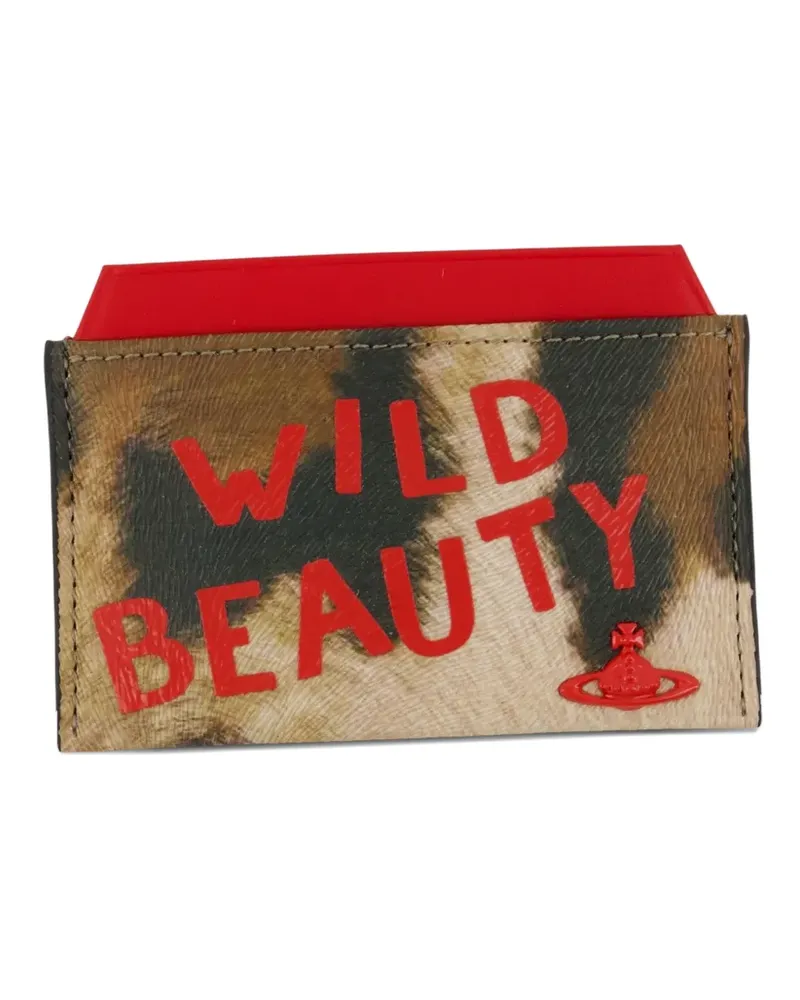 Vivienne Westwood orb leopard card case - Nude Nude