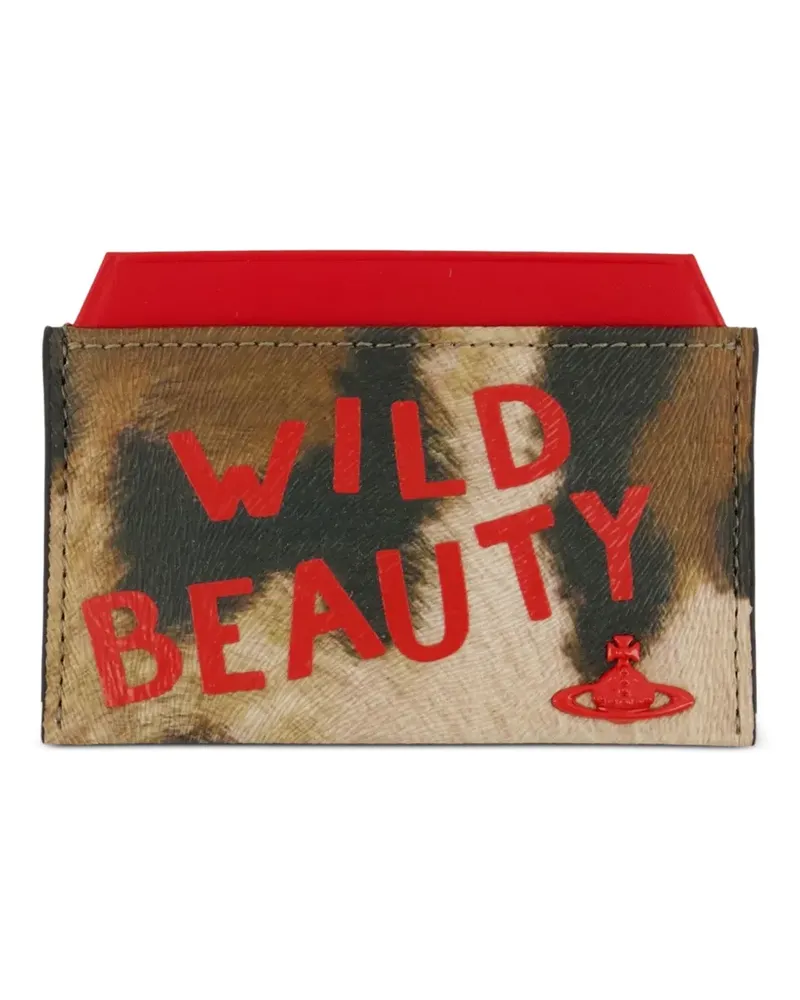 Vivienne Westwood Orb Kartenetui mit Leopardenmuster - Nude Nude