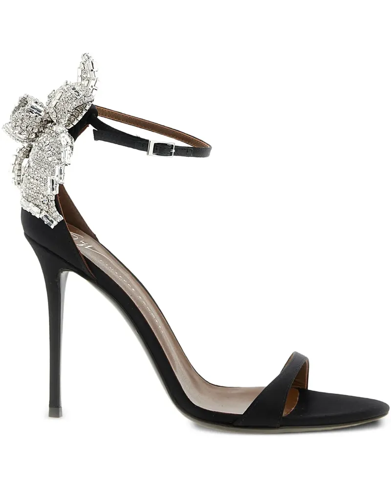 Giuseppe Zanotti Clandestino Stiletto-Sandalen mit Schmucksteinen 105mm - Schwarz Schwarz