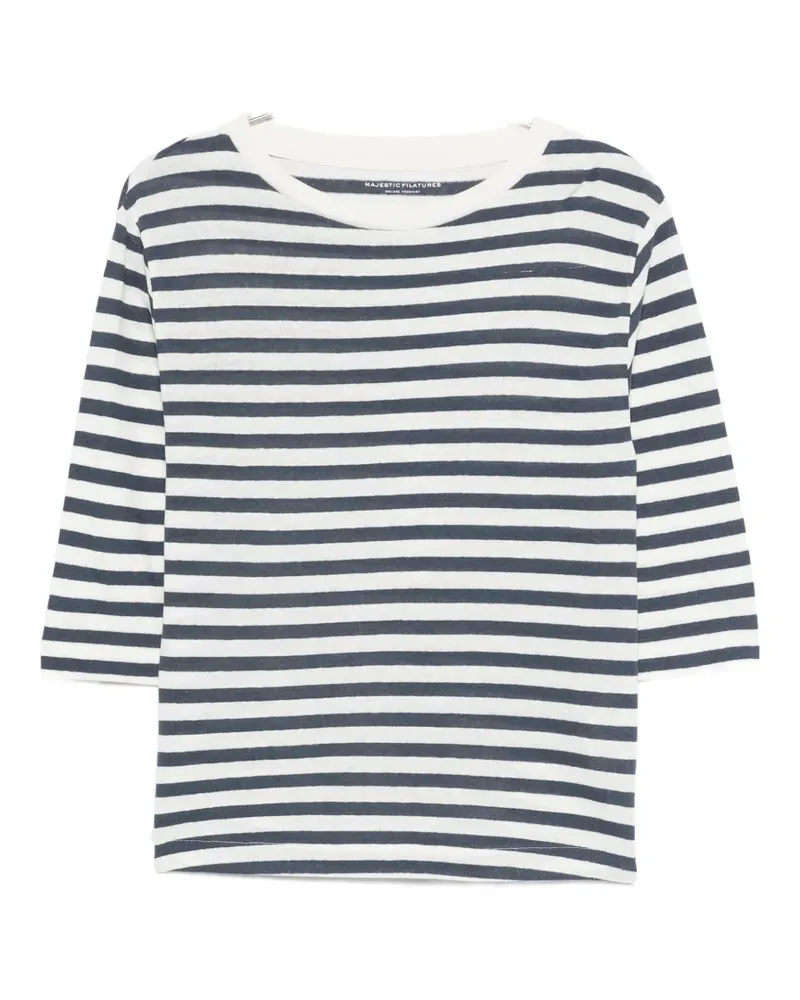 Majestic striped T-shirt - Blau Blau