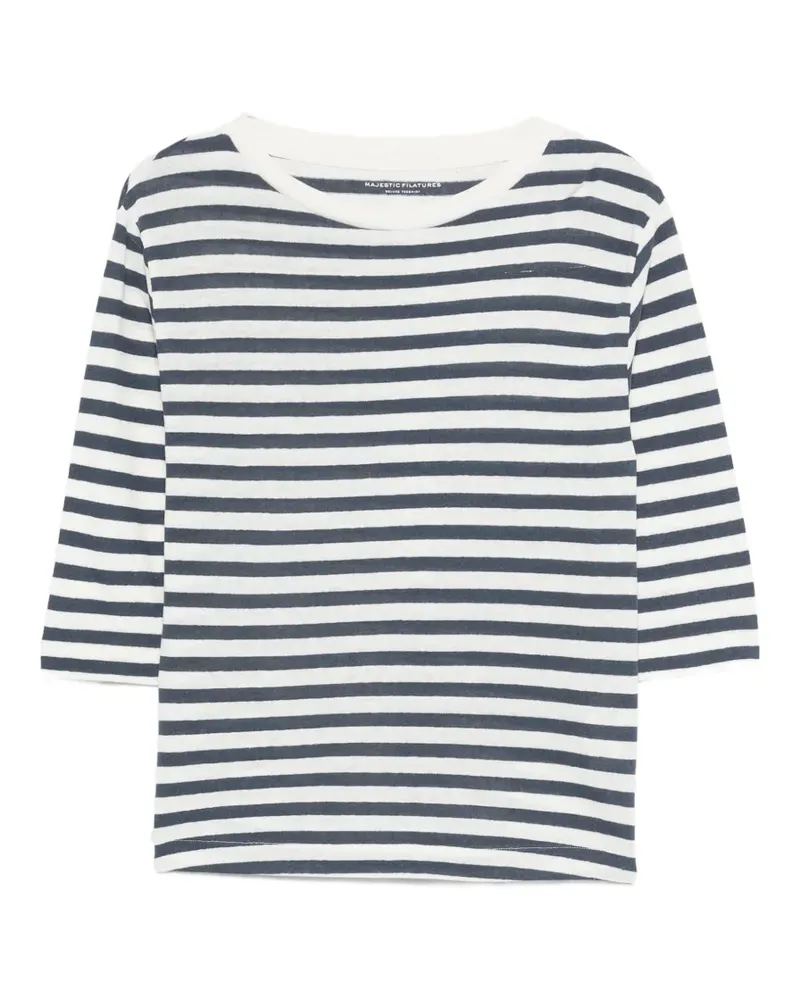 Majestic striped T-shirt - Blau Blau