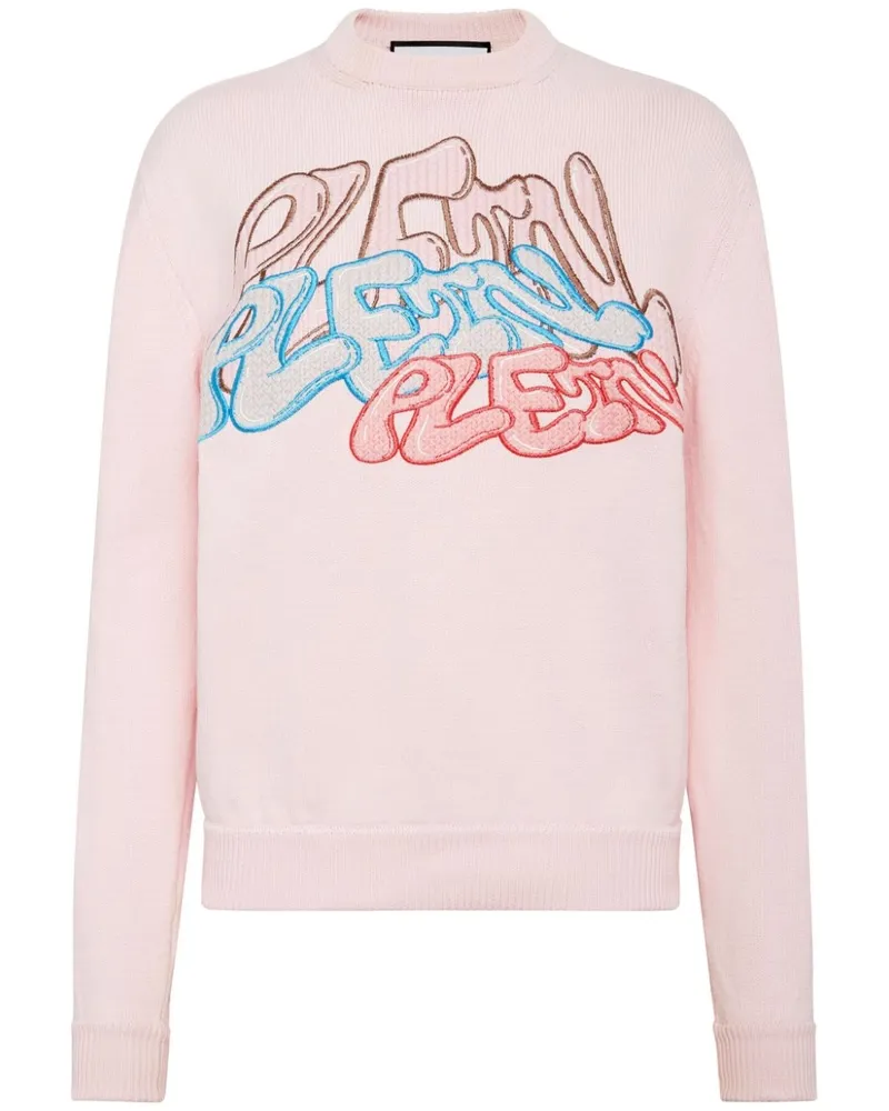 Philipp Plein Sweatshirt mit Logo-Stickerei Rosa