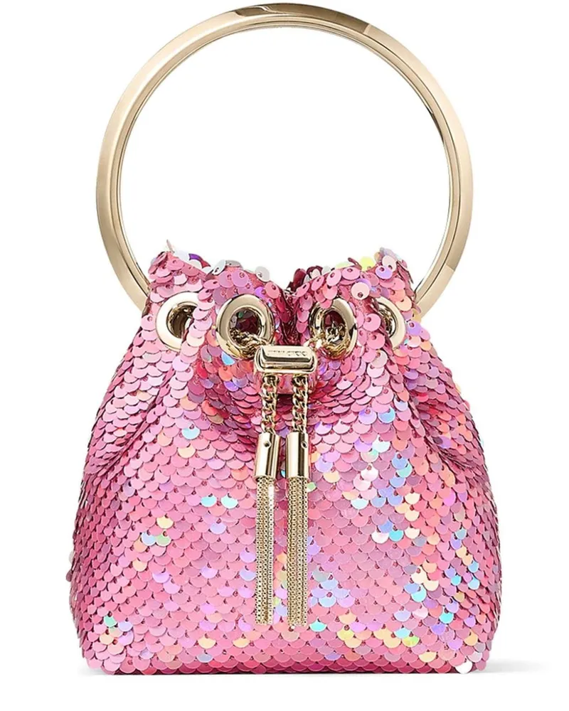 Jimmy Choo Micro Bon Bon Beuteltasche Rosa