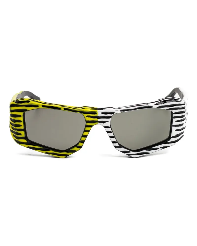 KUBORAUM F6 Pop-Grotesque rectangle-frame sunglasses - Schwarz Schwarz