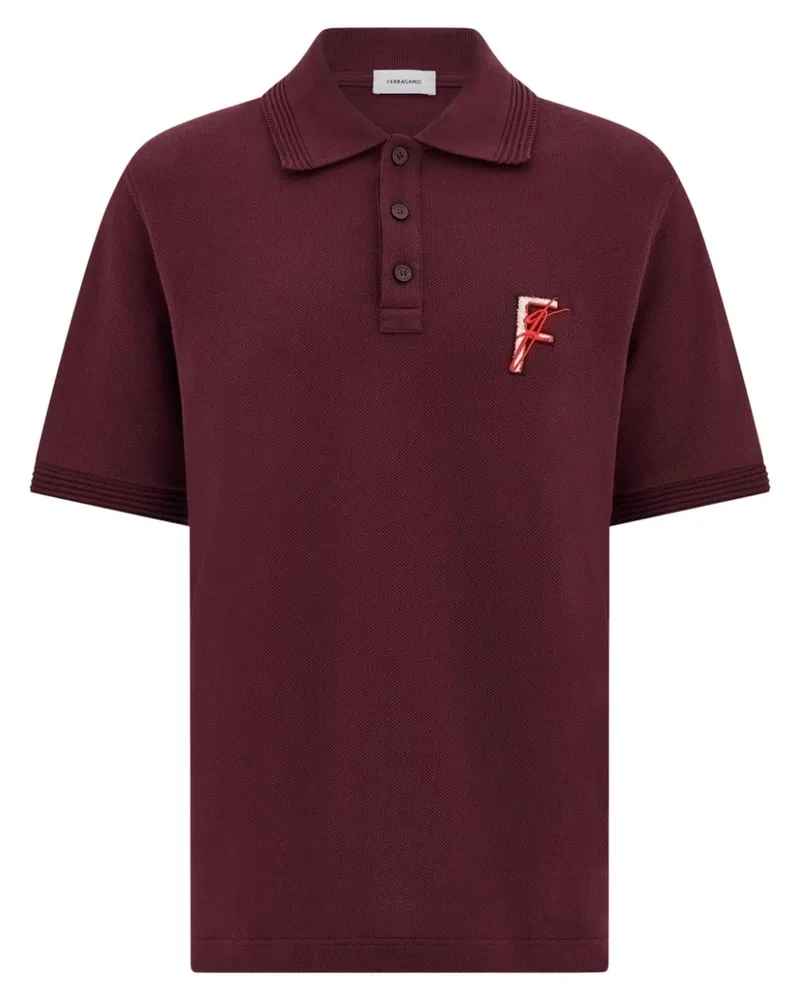 Ferragamo Poloshirt mit Logo-Stickerei - Rot Rot