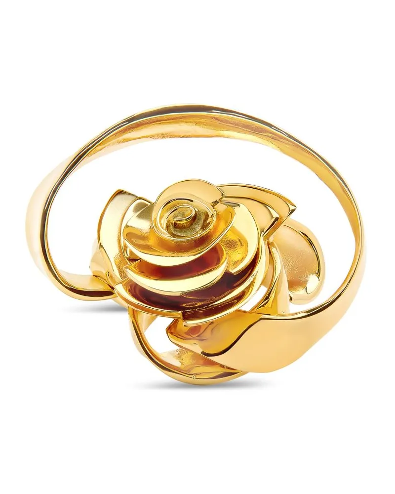 Oscar de la Renta Ring mit Blumendetail Gold