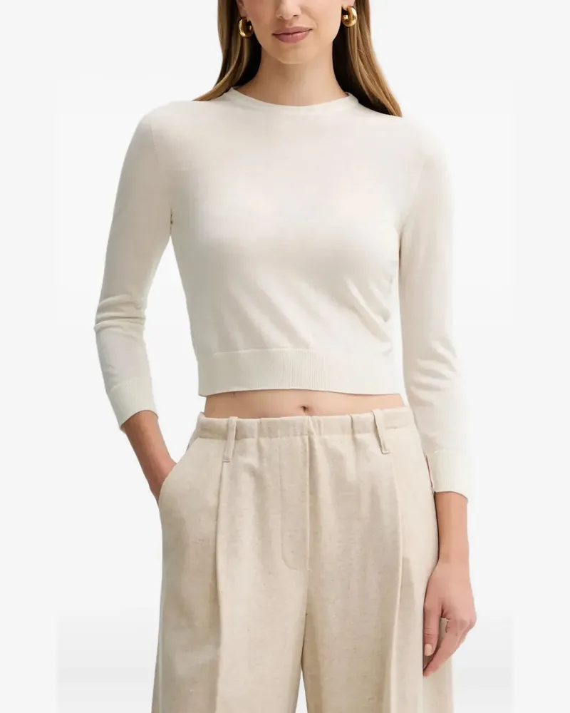 Liviana Conti Stacy Oberteil mit rundem Ausschnitt - Weiß Weiß