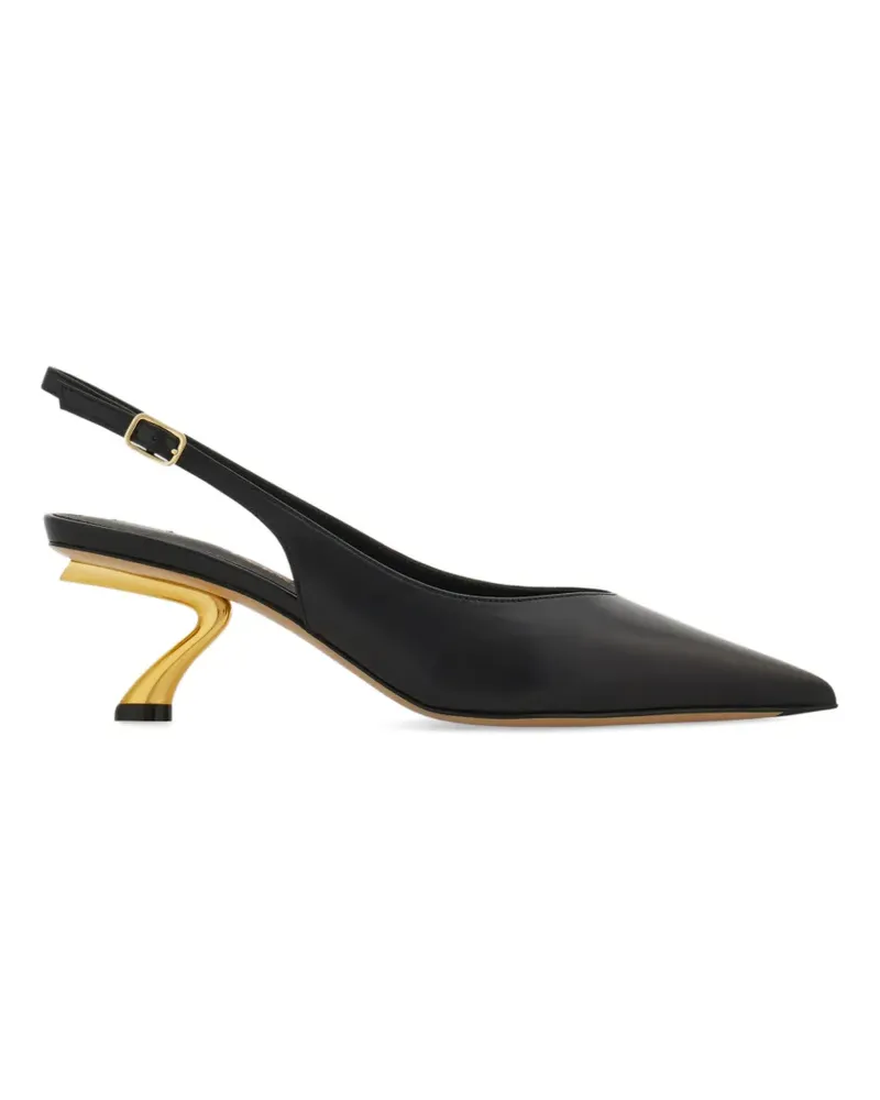 Ferragamo Slingback-Pumps - Schwarz Schwarz