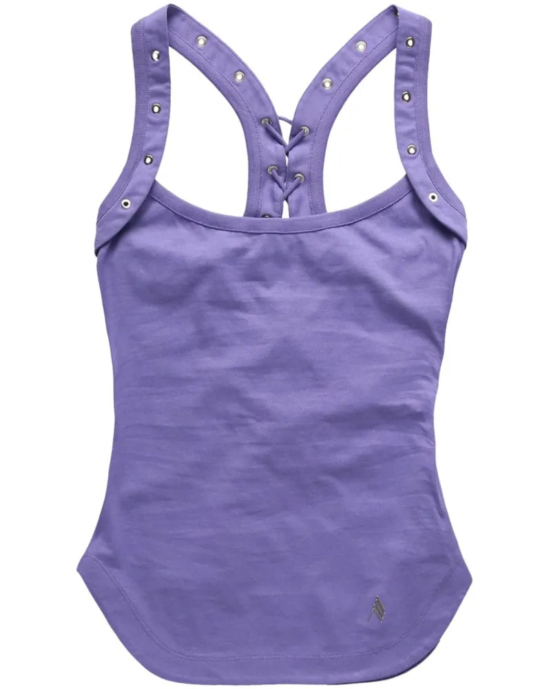 ATTICO Oversized-Hemd mit Ösen - Violett Violett