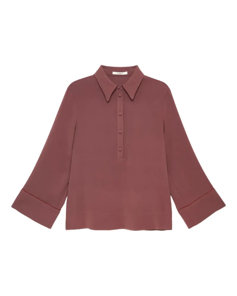 Maliparmi polo-collar long sleeve shirt - Rot Rot