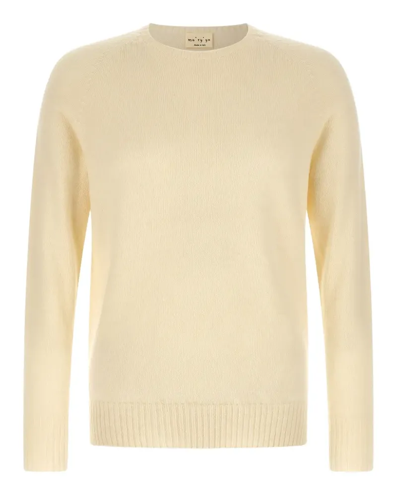 MA'RY'YA raglan-sleeve slit-hem sweater - Nude Nude