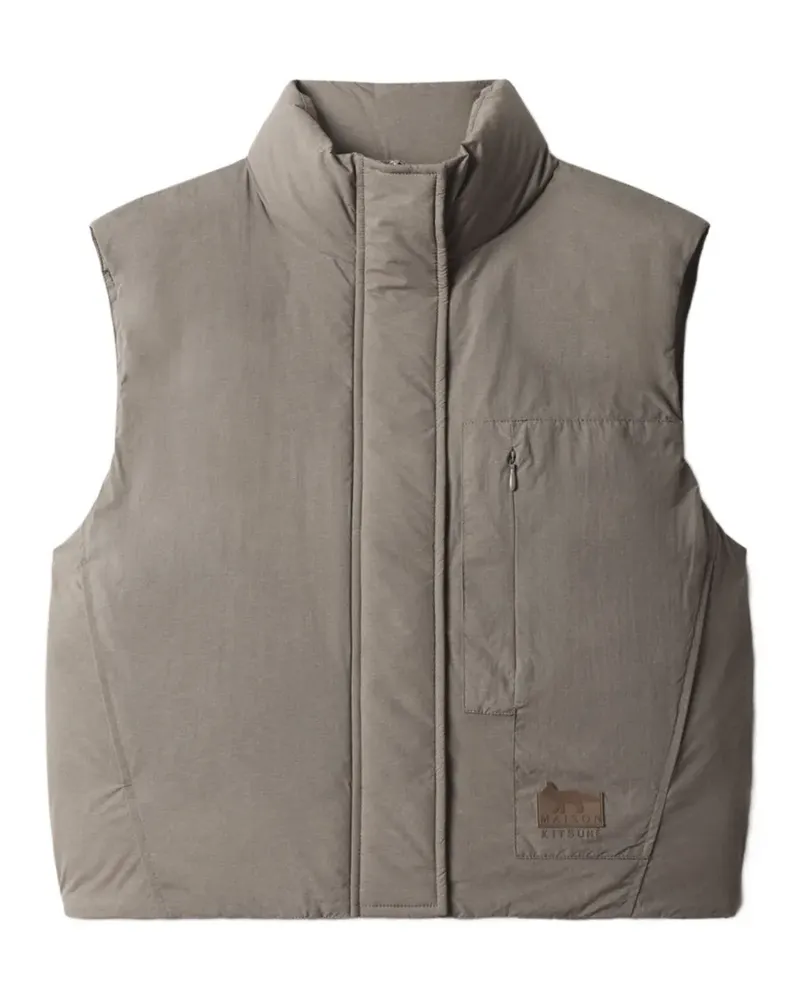 Kitsuné padded high-neck gilet - Nude Nude