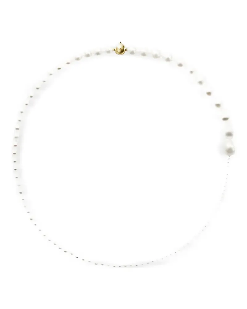 Sophie Bille Brahe 14kt Peggy Gelbgold-Perlenkette - Weiß Weiß
