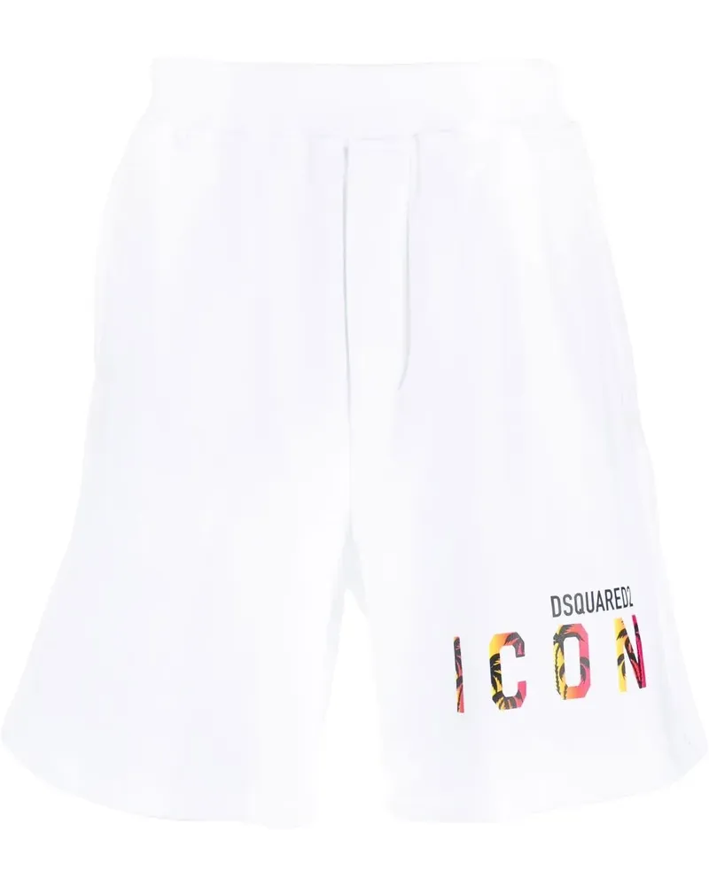 Dsquared2 Shorts mit "Icon"-Print - Weiß Weiß