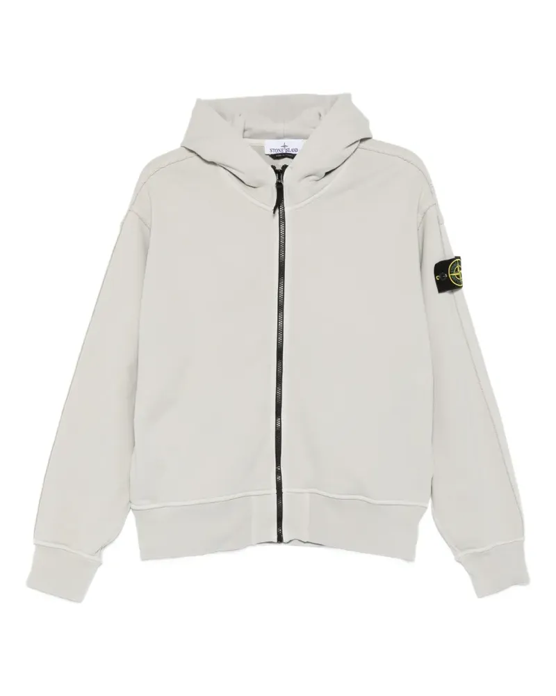 Stone Island Compass-patch zip-up hoodie - Grau Grau