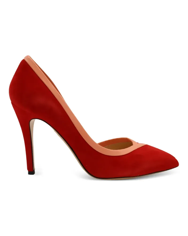 Charlotte Olympia Spitze Pumps aus Wildleder - Rot Rot