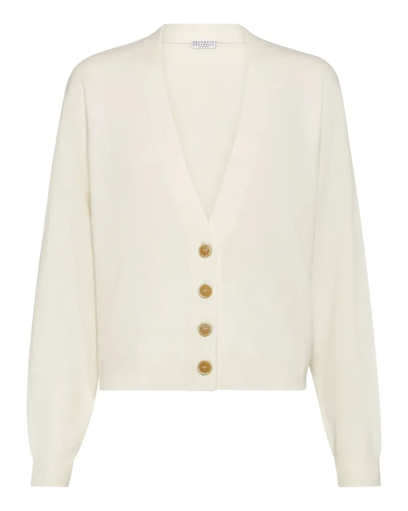 Brunello Cucinelli Cardigan aus Kaschmir - Weiß Weiß