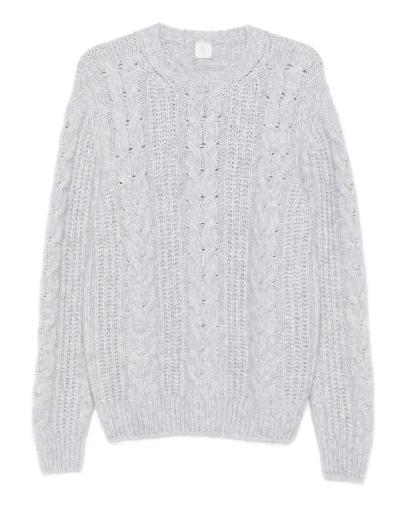 Eleventy Pullover mit Zopfmuster - Grau Grau