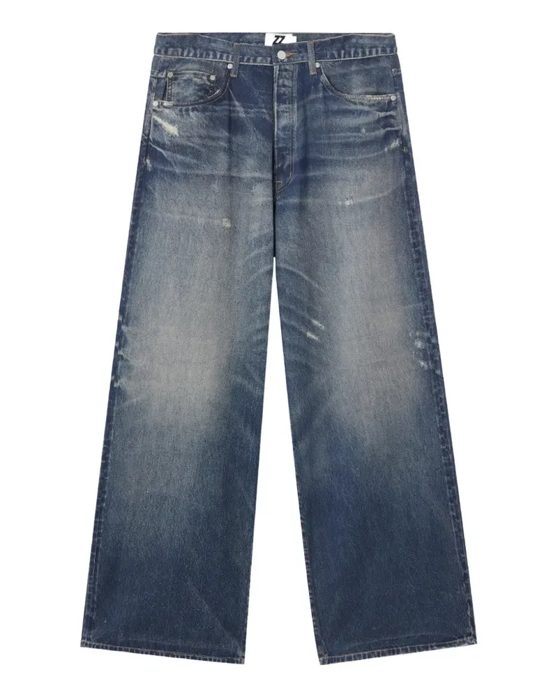 Izzue distressed wide-leg jeans - Blau Blau