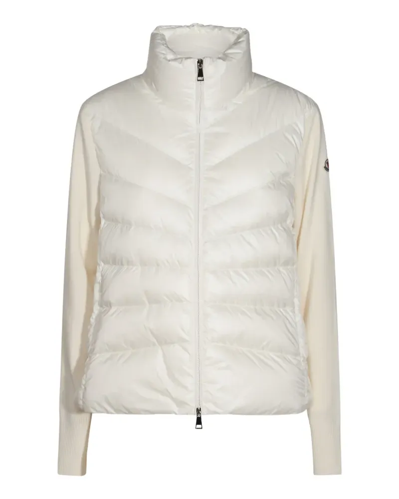 Moncler padded wool zip-up cardigan - Weiß Weiß