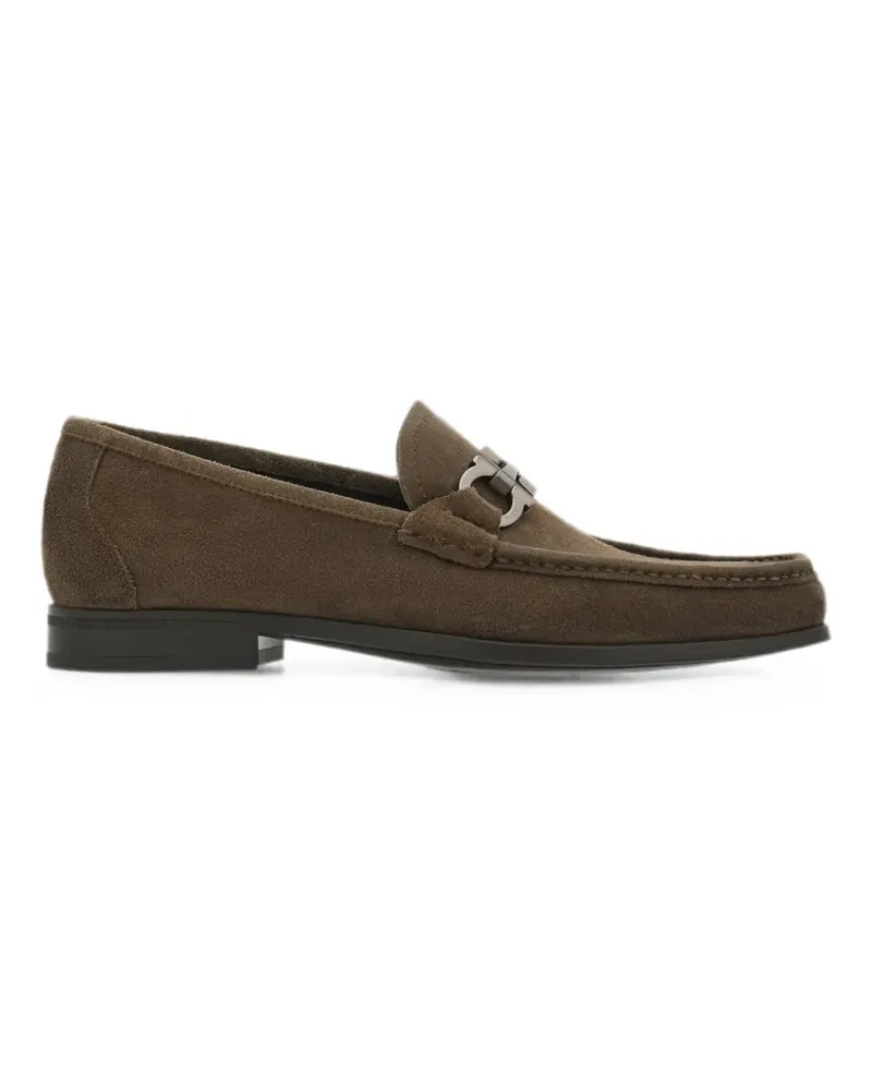 Ferragamo Mokassins mit Gancini-Detail - Braun Braun