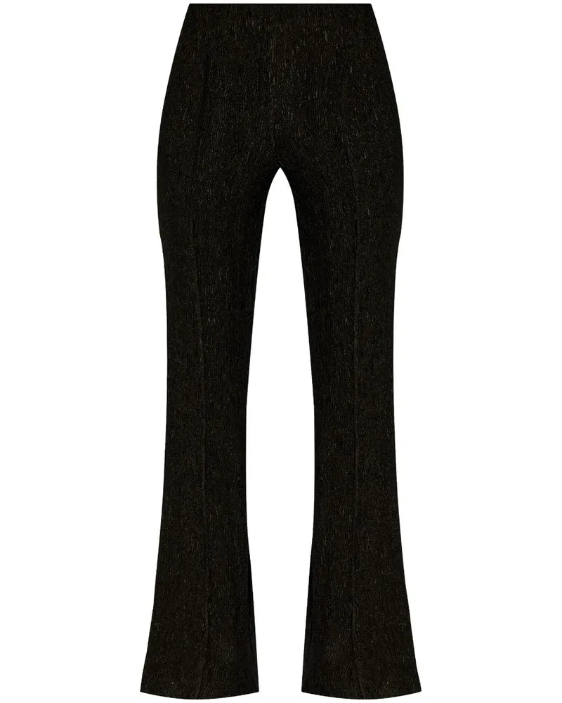 Ganni Hose mit hohem Bund - Schwarz Schwarz