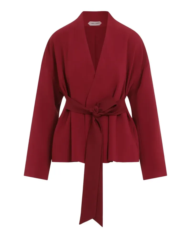 Alberta Ferretti Plissierte Jacke mit Drapierung - Rot Rot