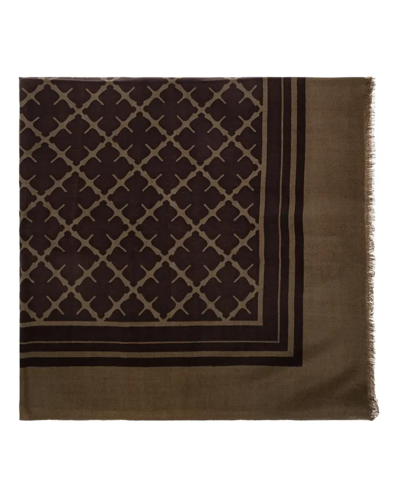 By Malene Birger Cornelis monogram-pattern scarf - Braun Braun