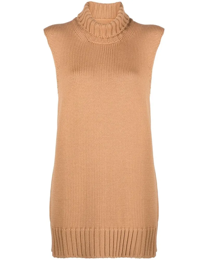 Jil Sander Grob gestrickter Pullunder - Nude Nude
