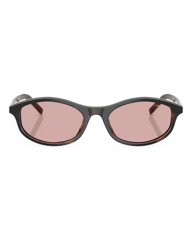 Prada Sonnenbrille mit ovalem Gestell - Braun Braun