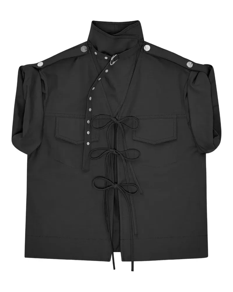 Ganni Klassische Bluse - Schwarz Schwarz