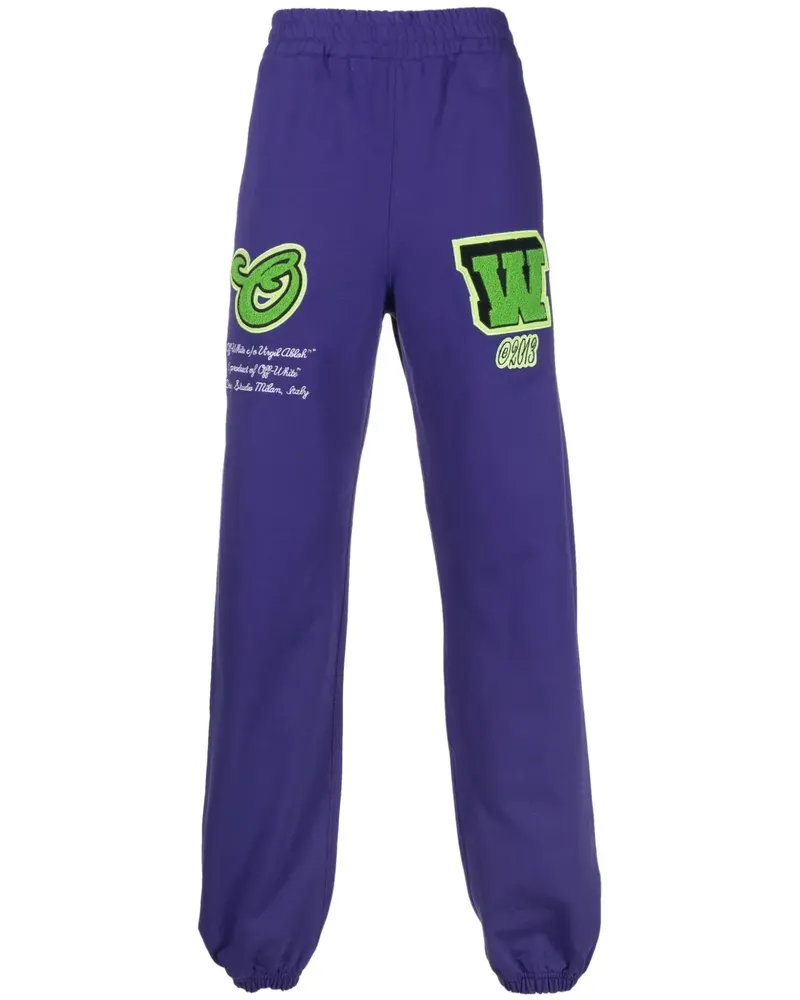 OFF-WHITE Jogginghose mit Logo-Patch - Violett Violett