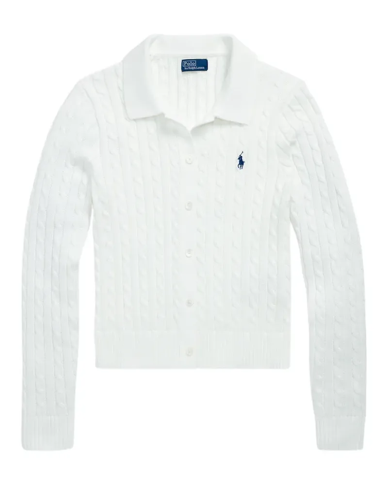 Ralph Lauren cable-knit collared cardigan - Weiß Weiß