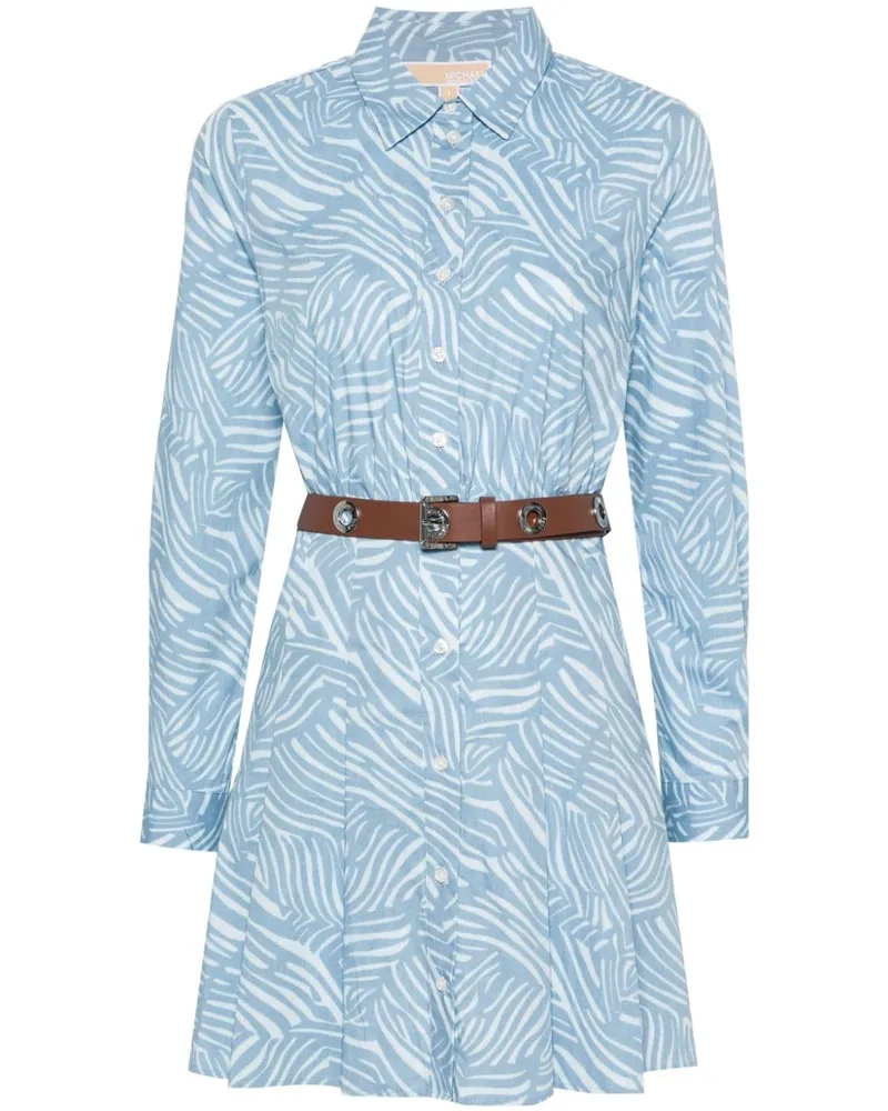 Michael Kors Minikleid mit Zebra-Print - Blau Blau