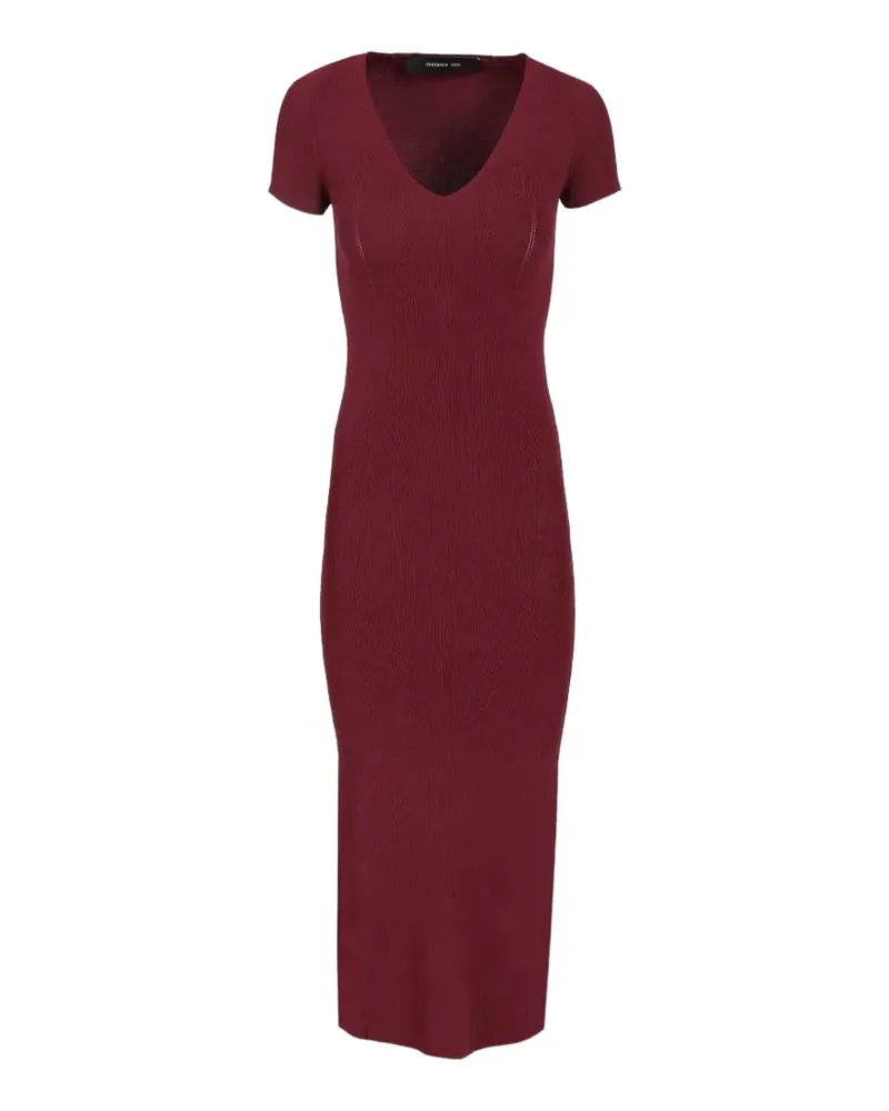 Federica Tosi V-neck knitted dress - Rot Rot