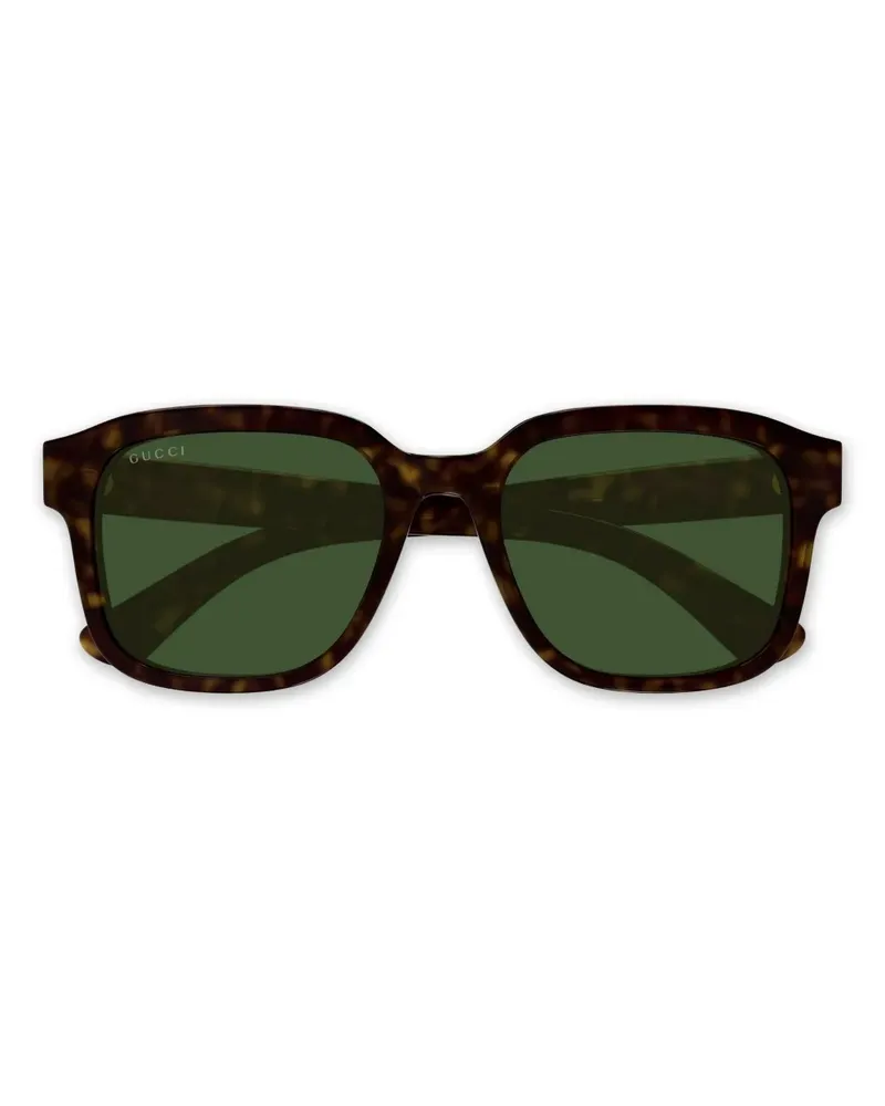Gucci Sonnenbrille mit eckigem Gestell - Braun Braun