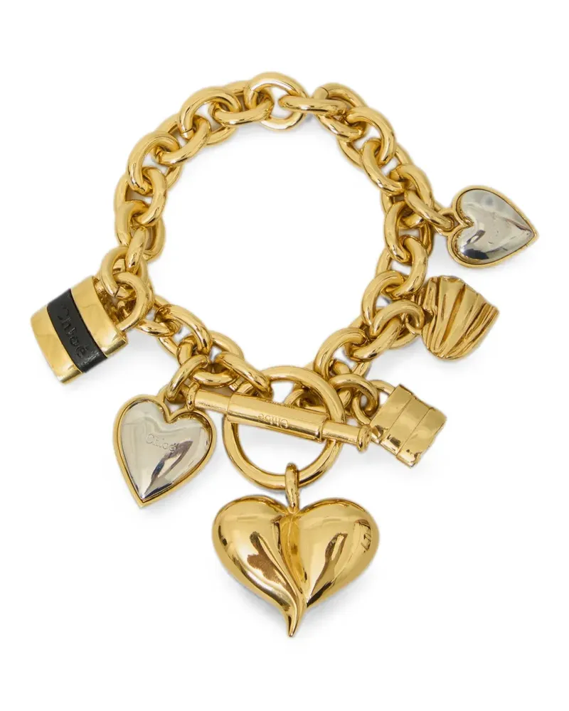 Chloé Paddington heart-charm bracelet - Gold Gold