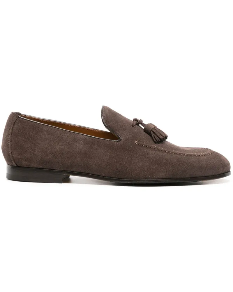 Doucal´s Loafer aus Wildleder mit Quasten - Braun Braun