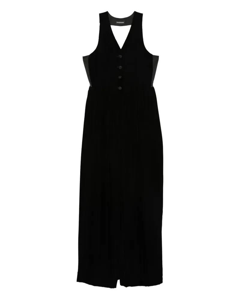 Emporio Armani Jumpsuit mit V-Ausschnitt - Schwarz Schwarz