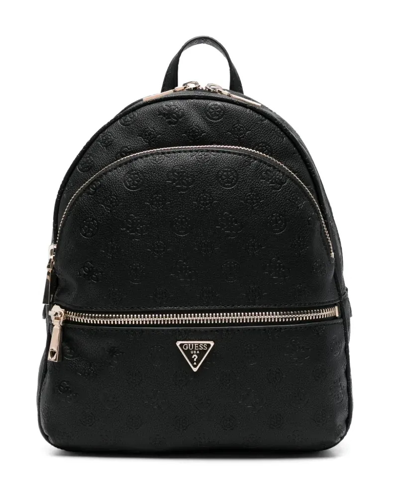 Guess Manhattan embossed zip backpack - Schwarz Schwarz