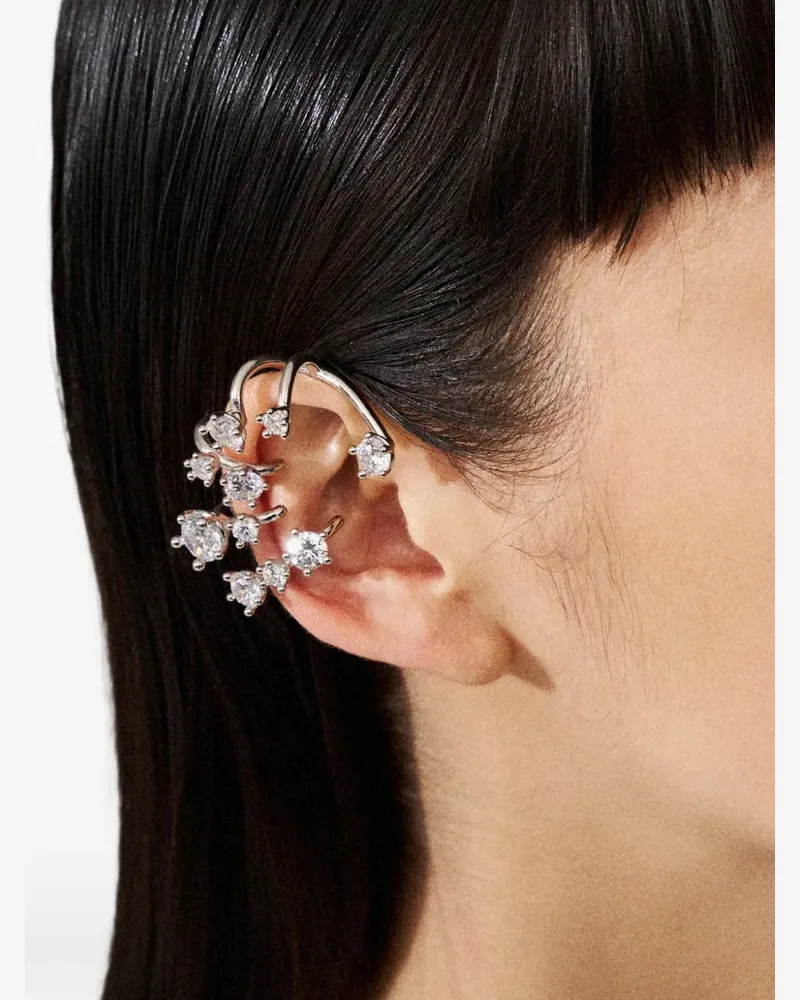 PANCONESI Kismet crystal-embellished ear cuff - Silber Silber